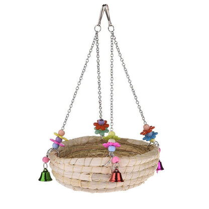 Woven Straw Nest Bed Large Bird Swing Toy