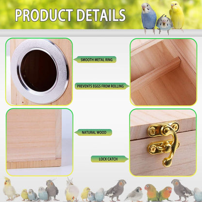Parakeet Nest Box Budgie Nesting House