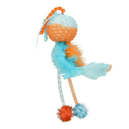 Mesh Feather Ball Cat Toy, Color May Vary