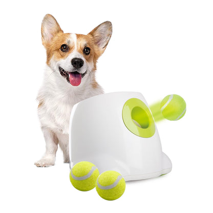 Automatic Tennis Ball Launcher for Small to Medium Sized Dogs, 3 Balls Included, Mini