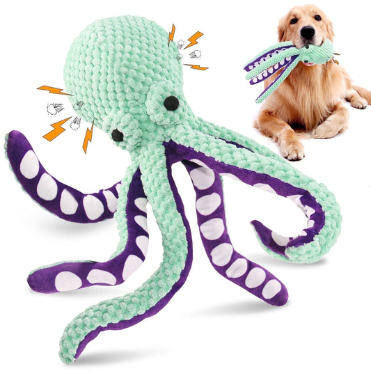 Squeaky Plush Dog Toy for Aggressive Chewers