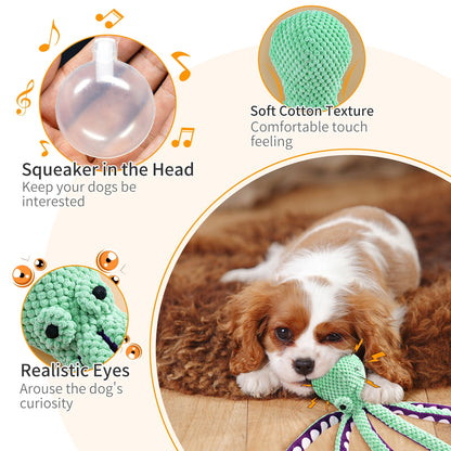 Squeaky Plush Dog Toy for Aggressive Chewers