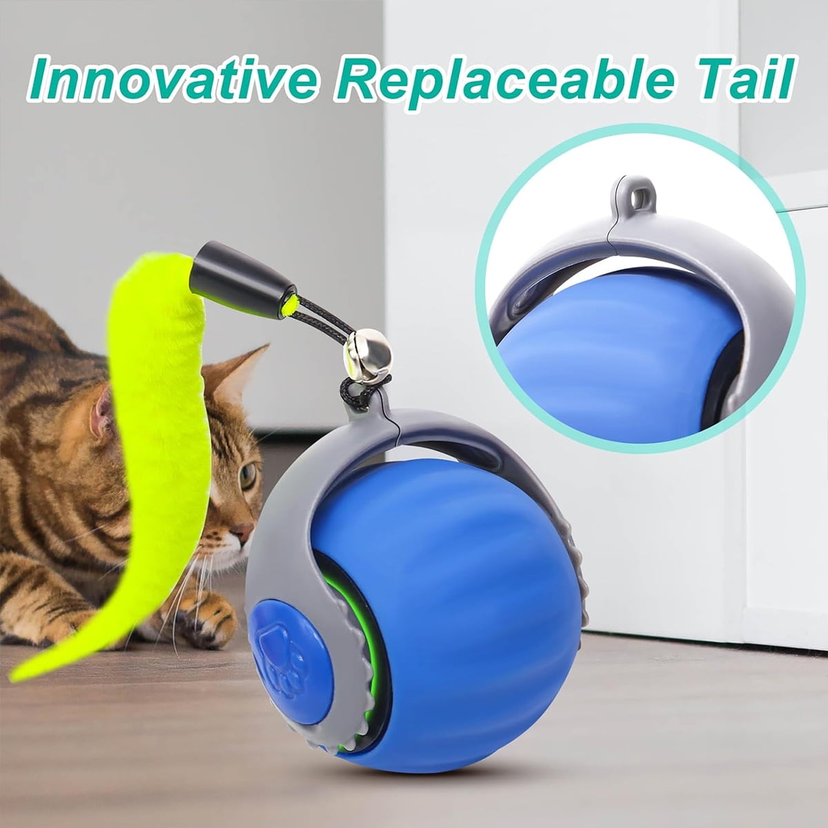 Electric Interactive Cat Toy Ball, Indoor Cat Play Ball